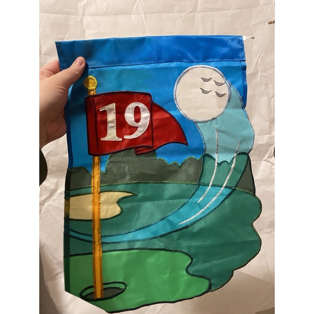 Small Spring Summer Golfers Home Garden Flag 15x10 Putt Green Hole In One